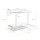 2 Tier Slide Out Under Sink Organizers And Storage, Height Adjustable Wooden Handle Pull Out Cabinet Organizer Drawers White
